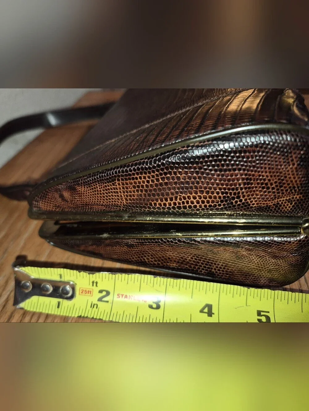 Vintage Lizard Skin Hand Bag By Sterling